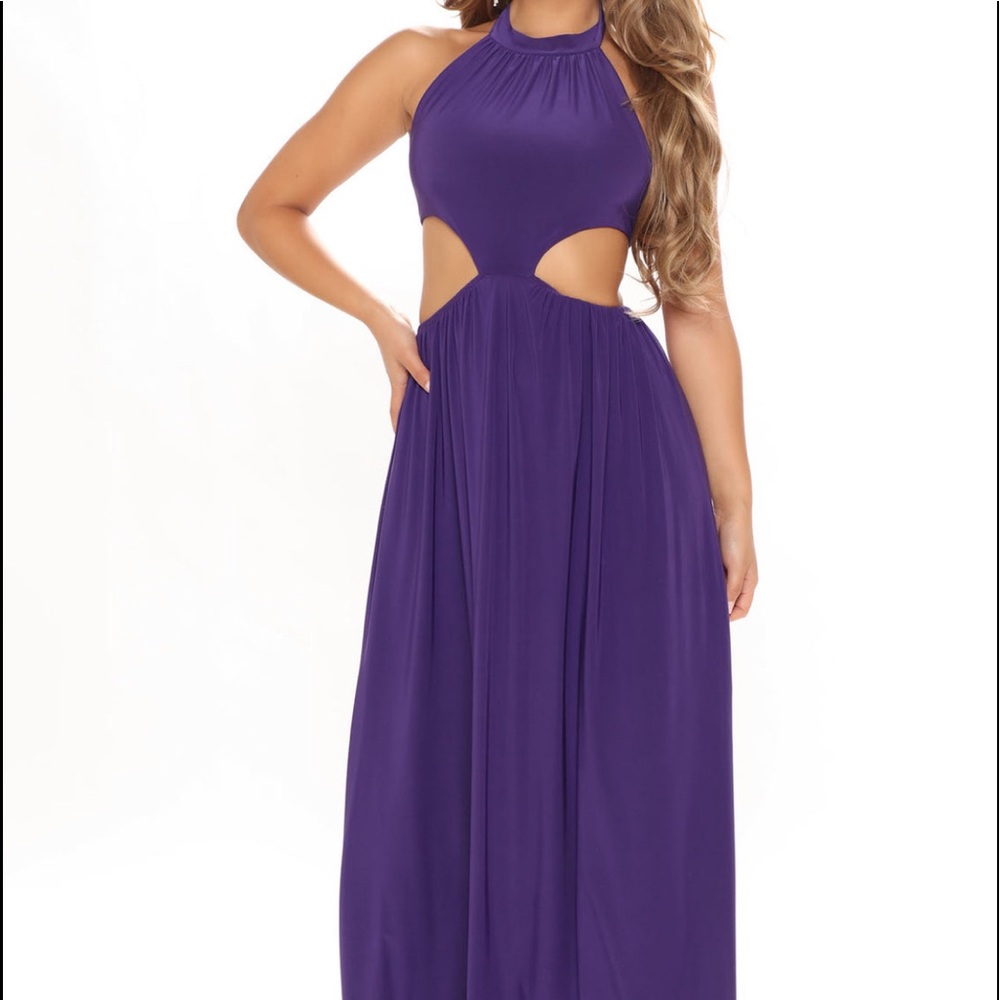 Purple Halter Maxi Dress
